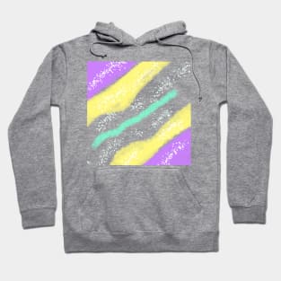 Yellow purple watercolor abstract art Hoodie